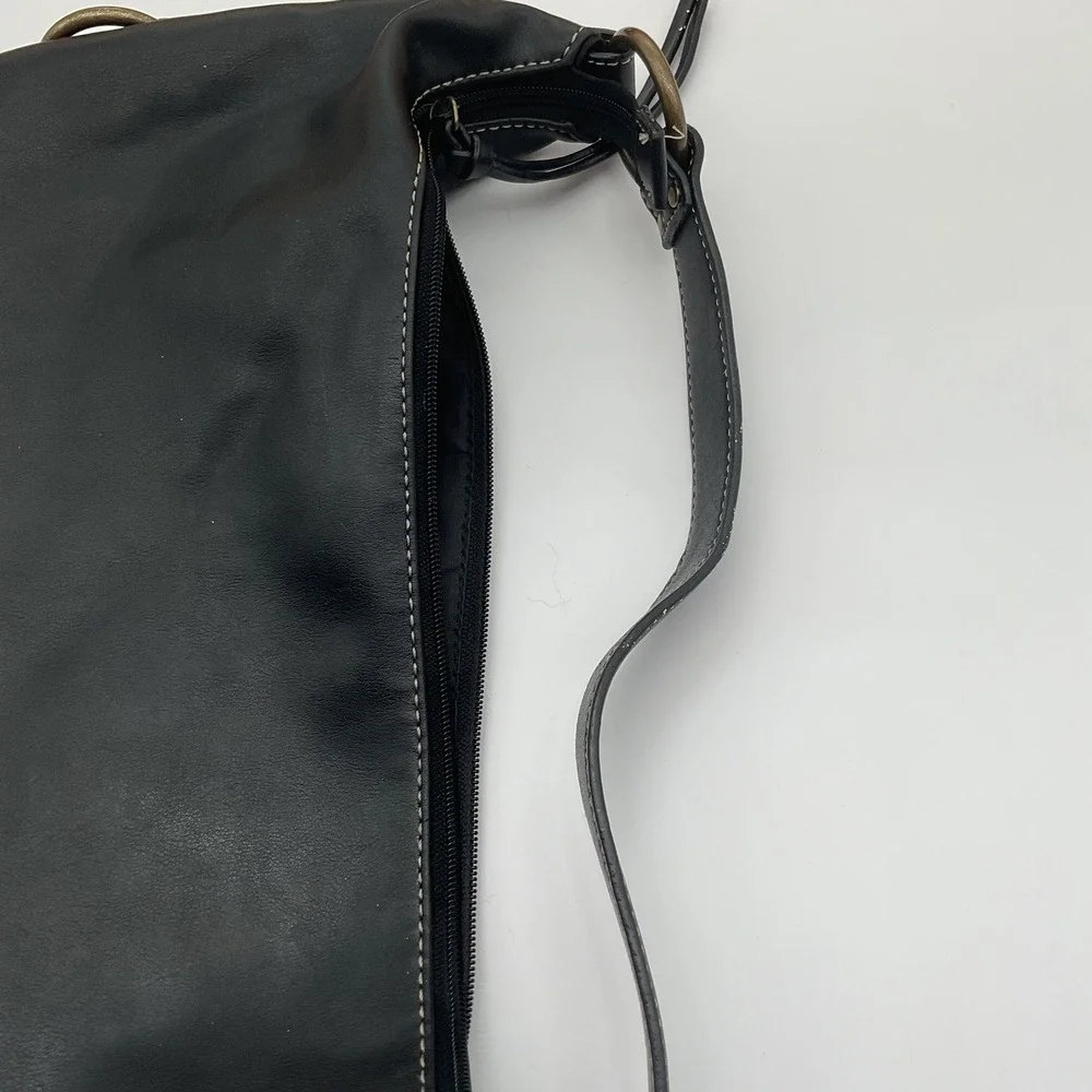 Nine West Black Hobo Bag Shoulder Bag with Bronze‎ Rings
